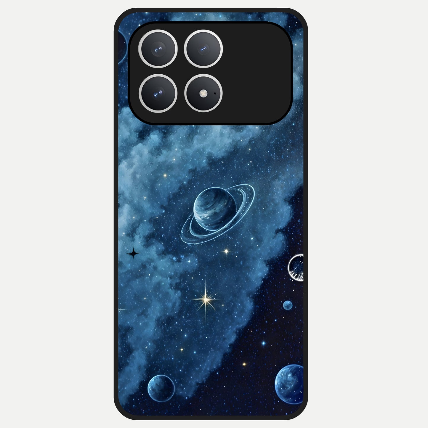  Galaxy Dream Space Glass Case For Poco F8 Pro back cover – full design glossy printed glass finish