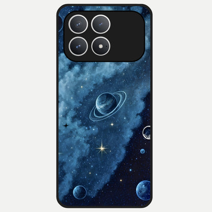  Galaxy Dream Space Glass Case For Poco F8 Pro back cover – full design glossy printed glass finish