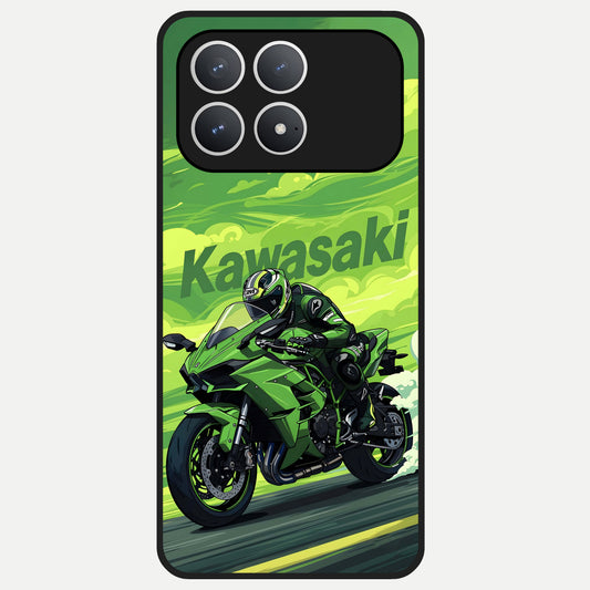  Greenery Sky Glass Case For Poco F8 Pro back cover – full design glossy printed glass finish