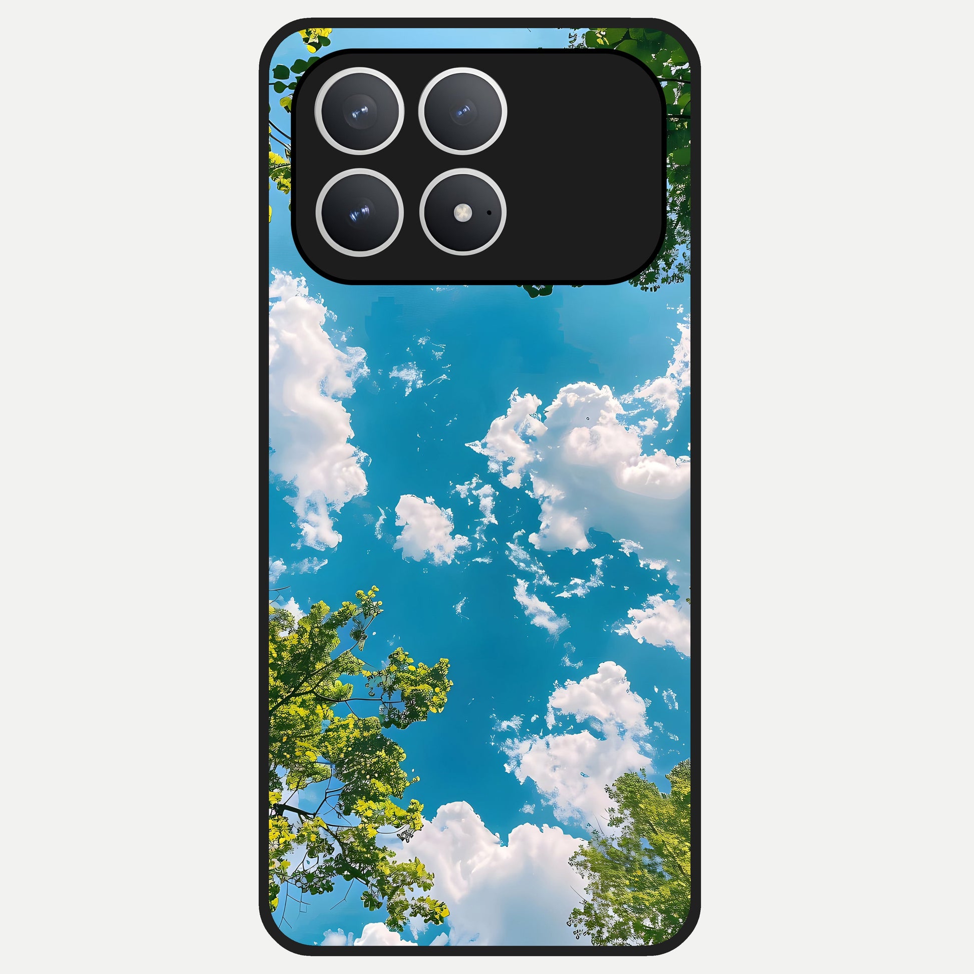  Green Moon Energy Glass Case For Poco F8 Pro back cover – full design glossy printed glass finish