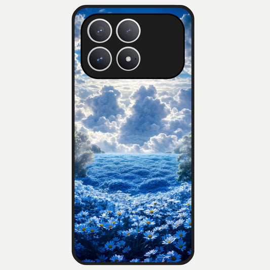  Heavenly Daisy Horizon Glass Case For Poco F8 Pro back cover – full design glossy printed glass finish