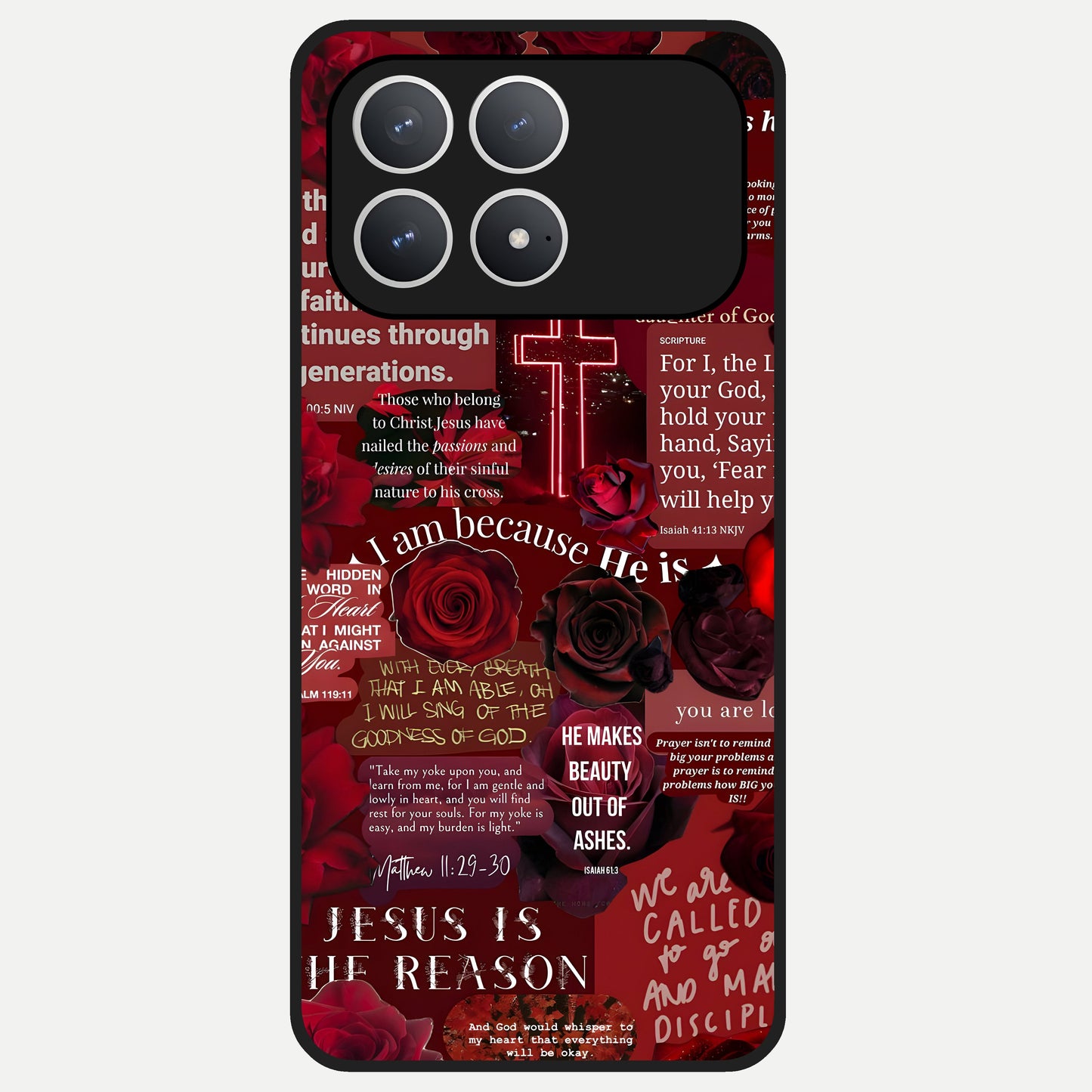  Jesus Love Heals Glass Case For Poco F8 Pro back cover – full design glossy printed glass finish