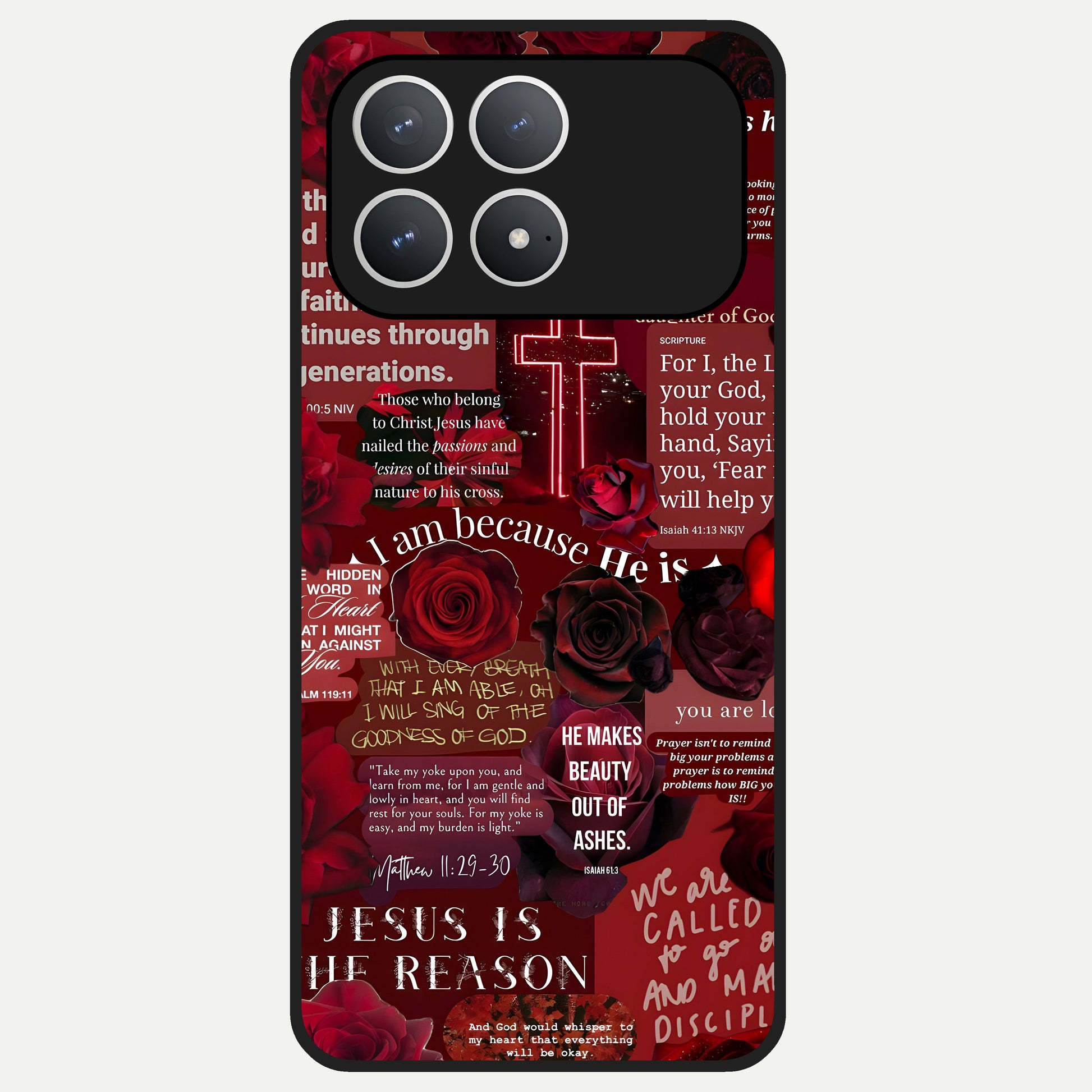  Jesus Love Heals Glass Case For Poco F8 Pro back cover – full design glossy printed glass finish