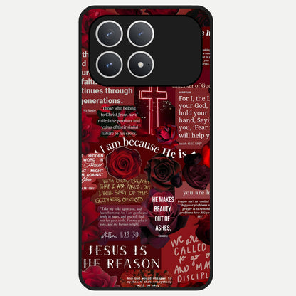  Jesus Love Heals Glass Case For Poco F8 Pro back cover – full design glossy printed glass finish