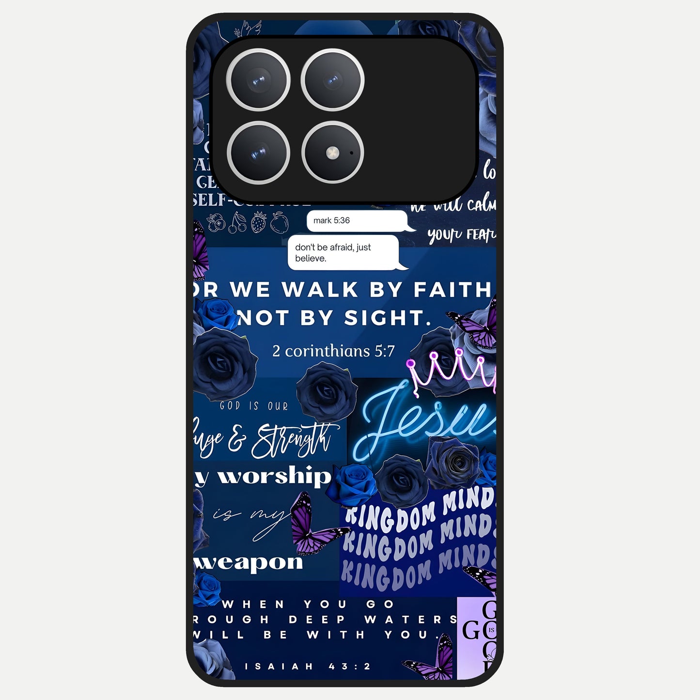  Kingdom Faith Glow Glass Case For Poco F8 Pro back cover – full design glossy printed glass finish