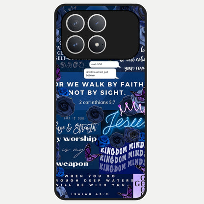  Kingdom Faith Glow Glass Case For Poco F8 Pro back cover – full design glossy printed glass finish