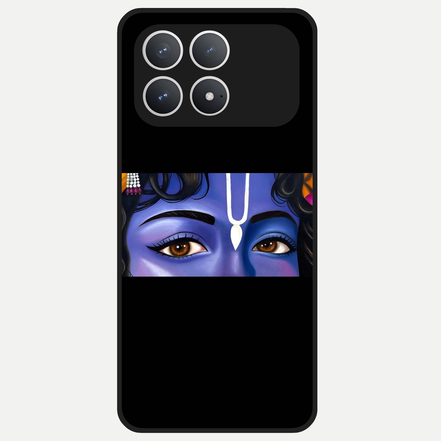  Krishna Eye Glass Case For Poco F8 Pro back cover – full design glossy printed glass finish