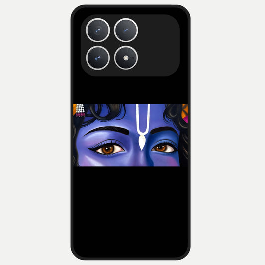  Krishna Eye Glass Case For Poco F8 Pro back cover – full design glossy printed glass finish