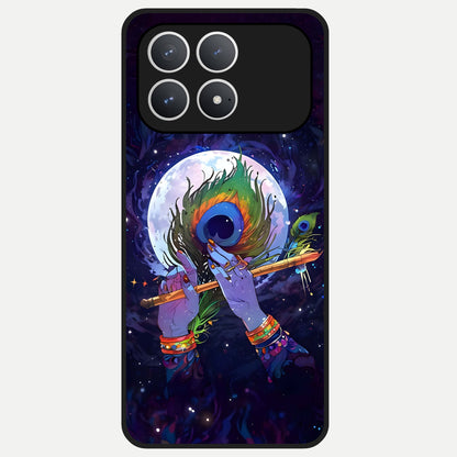  Krishna Hands Art Glass Case For Poco F8 Pro back cover – full design glossy printed glass finish
