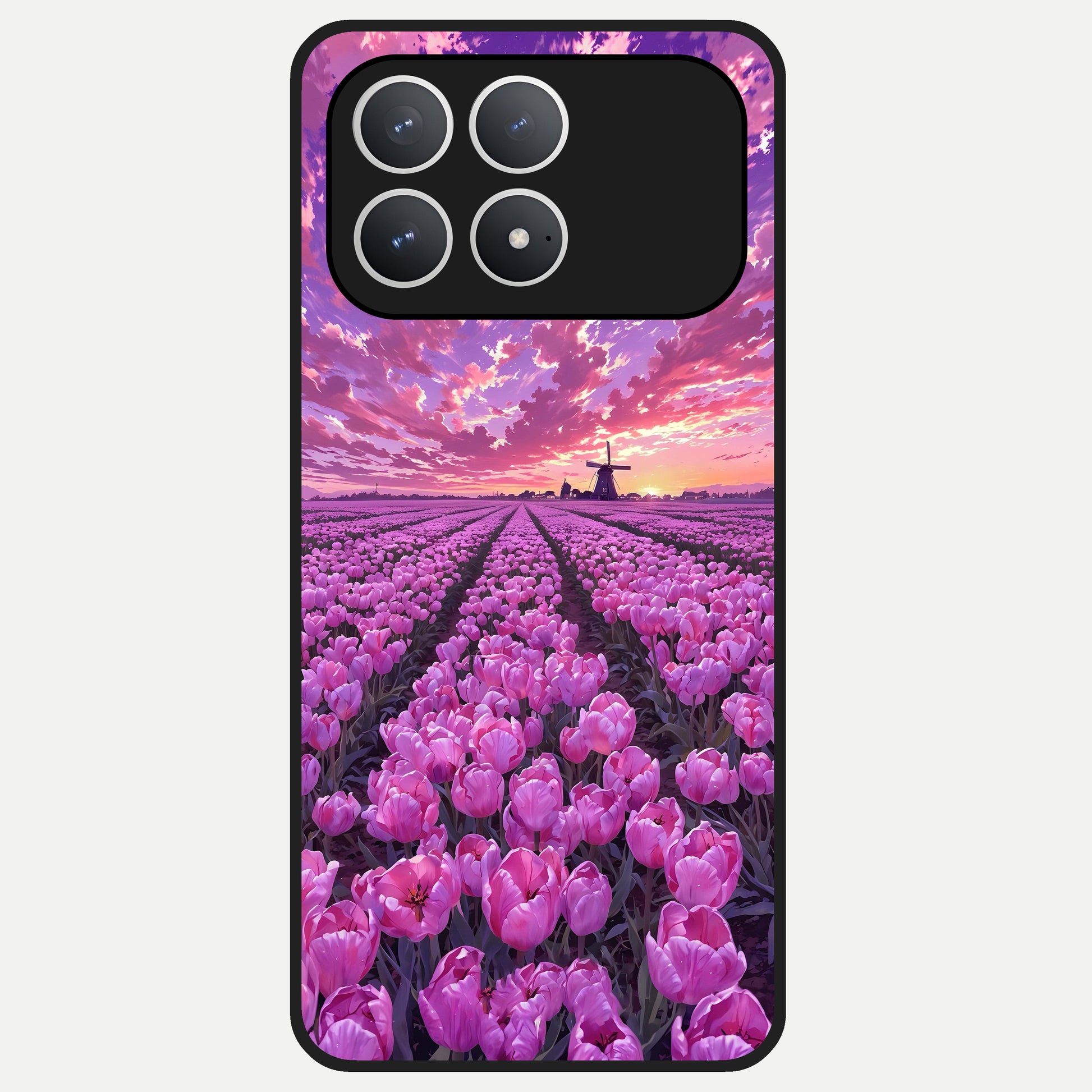  Lavender Dream Skies Glass Case For Poco F8 Pro back cover – full design glossy printed glass finish