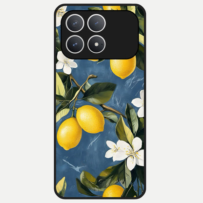  Lemon Dream Garden Glass Case For Poco F8 Pro back cover – full design glossy printed glass finish