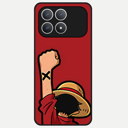  Luffy X Spirit Glass Case For Poco F8 Pro back cover – full design glossy printed glass finish
