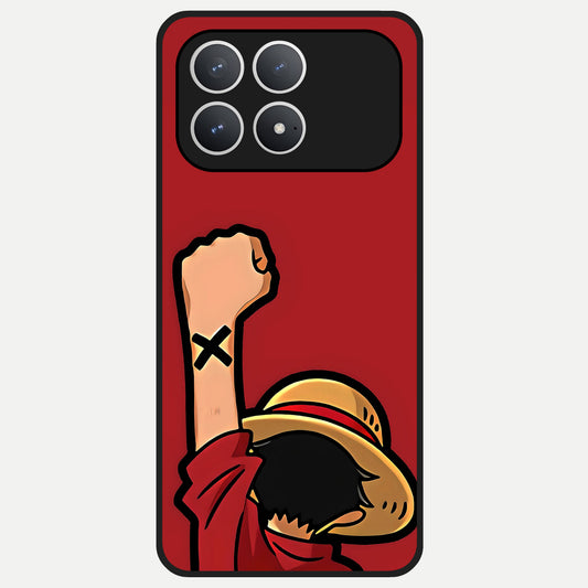  Luffy X Spirit Glass Case For Poco F8 Pro back cover – full design glossy printed glass finish