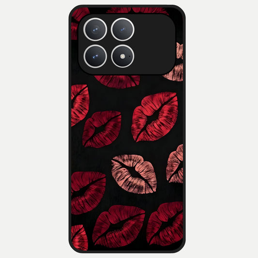  Midnight Kiss Love Glass Case For Poco F8 Pro back cover – full design glossy printed glass finish