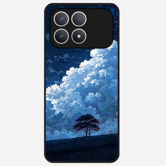  Midnight Sky Serenity Glass Case For Poco F8 Pro back cover – full design glossy printed glass finish