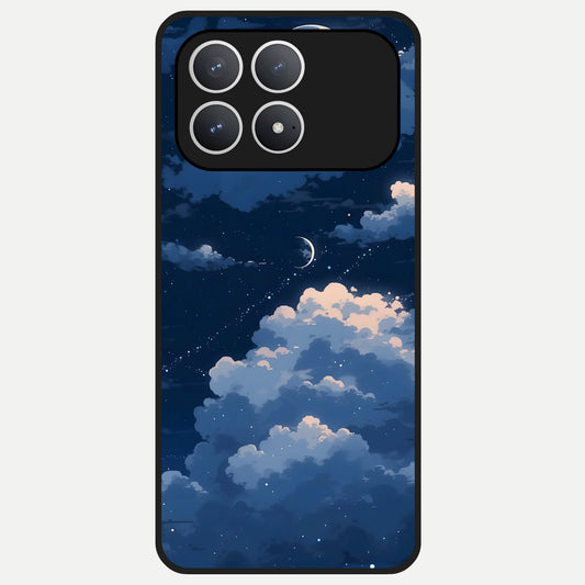  Moon Dream Haze Glass Case For Poco F8 Pro back cover – full design glossy printed glass finish