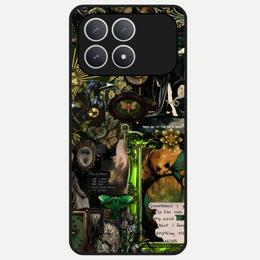  Mystic Woods Secret Glass Case For Poco F8 Pro back cover – full design glossy printed glass finish