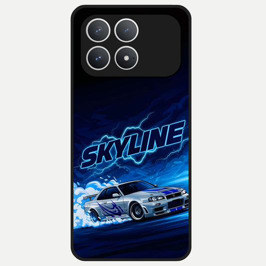  Neon Drift Beast Glass Case For Poco F8 Pro back cover – full design glossy printed glass finish