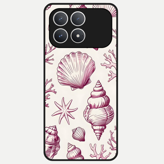  Pink Power Sparks Glass Case For Poco F8 Pro back cover – full design glossy printed glass finish