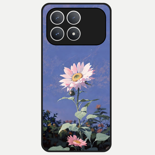  Pink Shells Outline Glass Case For Poco F8 Pro back cover – full design glossy printed glass finish
