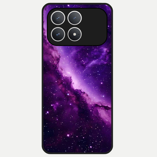  Purple Shade Sky Glass Case For Poco F8 Pro back cover – full design glossy printed glass finish