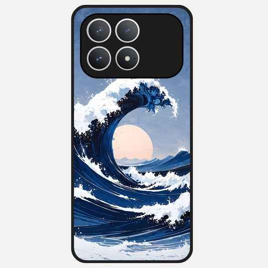  Rising Tide Power Glass Case For Poco F8 Pro back cover – full design glossy printed glass finish