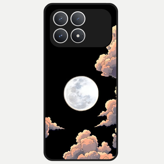  Shade Cloud Moon Glass Case For Poco F8 Pro back cover – full design glossy printed glass finish