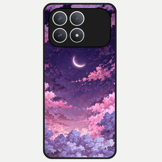  Sky Drift Clouds Glass Case For Poco F8 Pro back cover – full design glossy printed glass finish