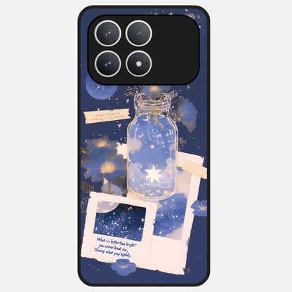  Starlit Cosmic Jar Glass Case For Poco F8 Pro back cover – full design glossy printed glass finish