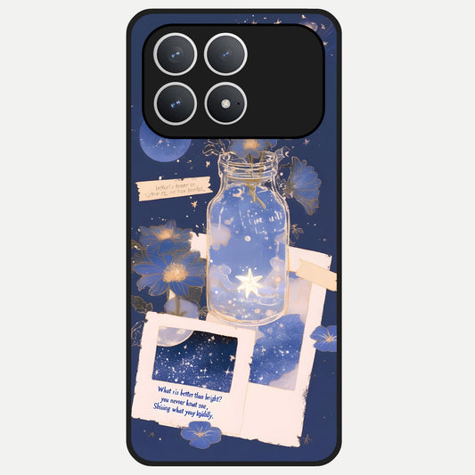  Starlit Cosmic Jar Glass Case For Poco F8 Pro back cover – full design glossy printed glass finish