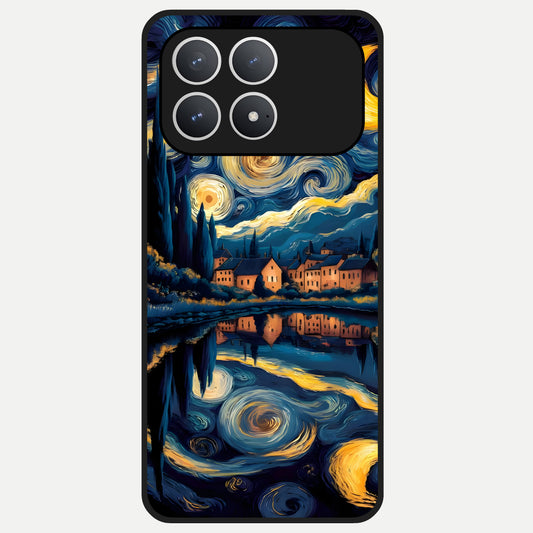  Starry Sky Serenity Glass Case For Poco F8 Pro back cover – full design glossy printed glass finish