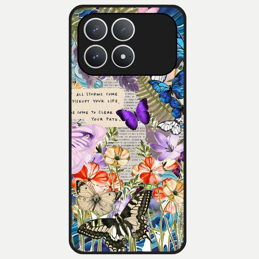  Storm Path Bloom Glass Case For Poco F8 Pro back cover – full design glossy printed glass finish