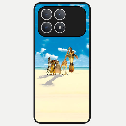  Tropical Fun Squad Glass Case For Poco F8 Pro back cover – full design glossy printed glass finish