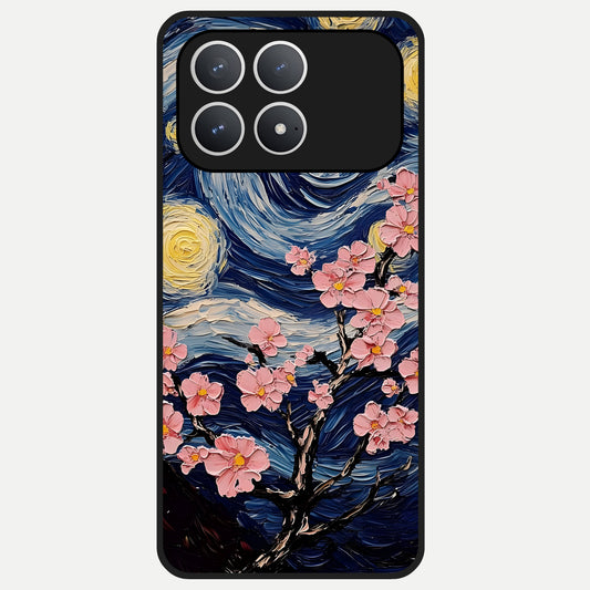  Van Gogh Scenery Glass Case For Poco F8 Pro back cover – full design glossy printed glass finish