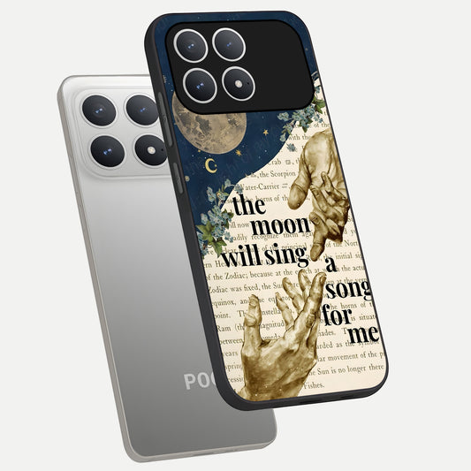  Aesthetic Divine phone case For Poco F8 Pro showing premium glass back cover with detailed artwork