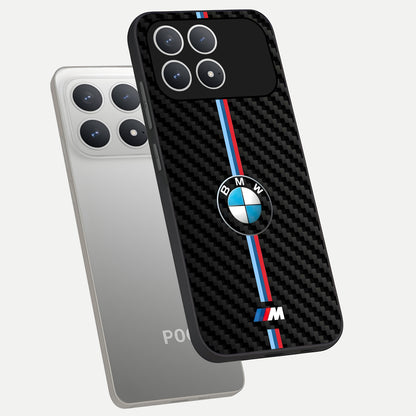 BMW Pattern phone case For Poco F8 Pro showing premium glass back cover with detailed artwork