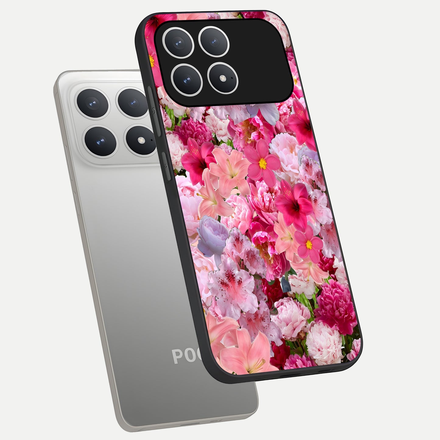  Bloom Crush Fantasy phone case For Poco F8 Pro showing premium glass back cover with detailed artwork