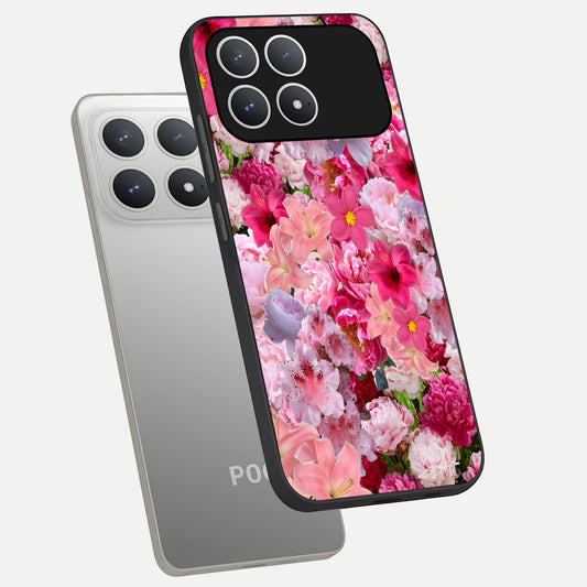  Bloom Crush Fantasy phone case For Poco F8 Pro showing premium glass back cover with detailed artwork
