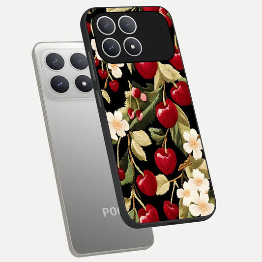  Blooming Spendor Bird phone case For Poco F8 Pro showing premium glass back cover with detailed artwork