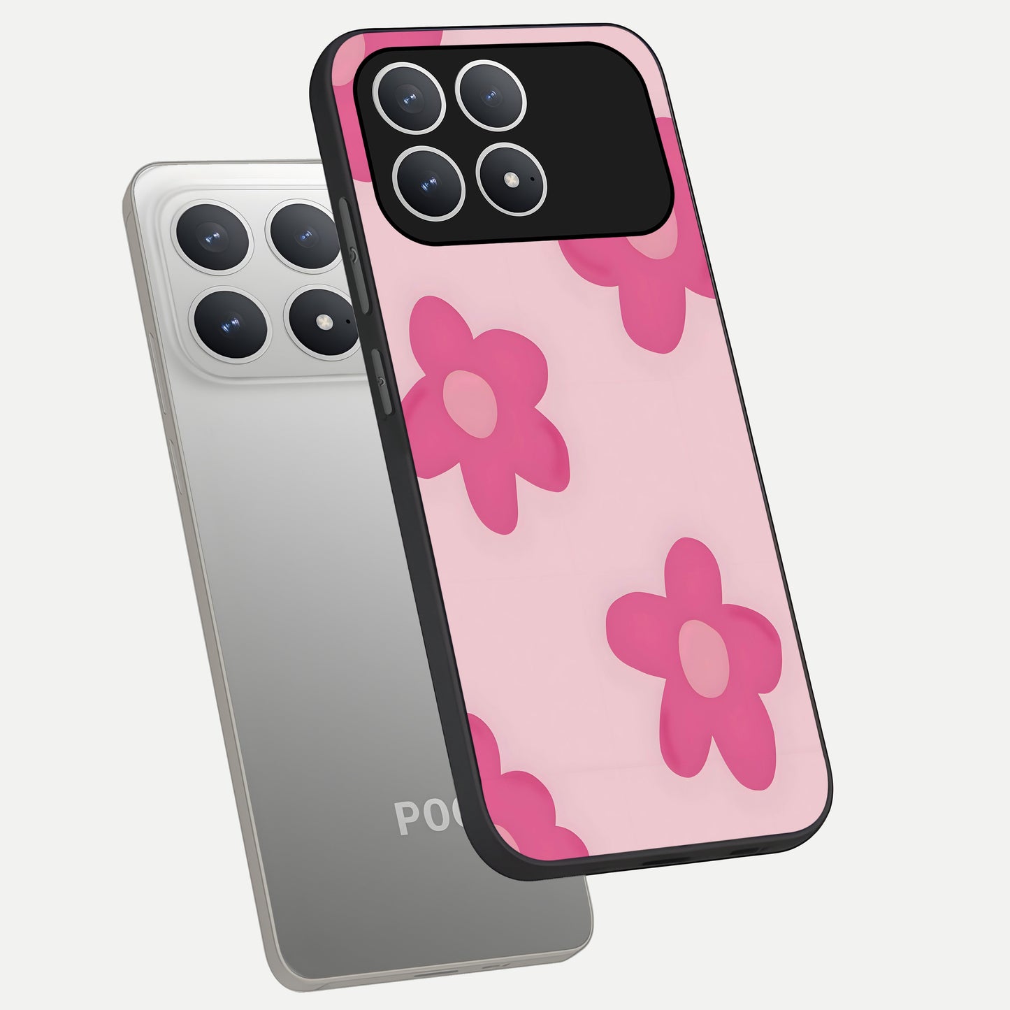 Candy Bloom Dreams phone case For Poco F8 Pro showing premium glass back cover with detailed artwork