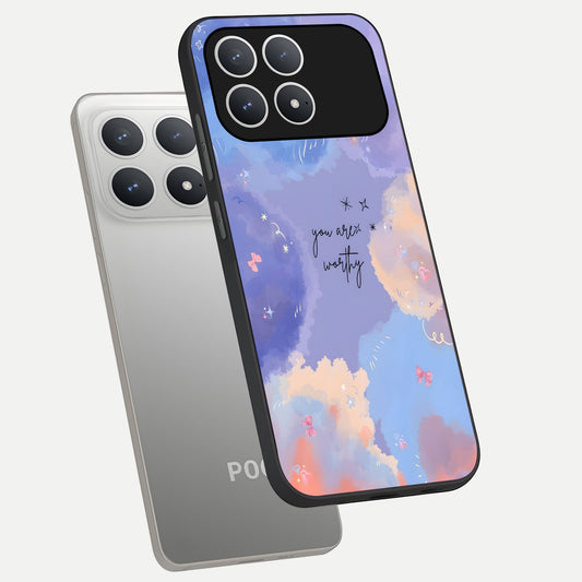  Celestial Cloud Magic phone case For Poco F8 Pro showing premium glass back cover with detailed artwork