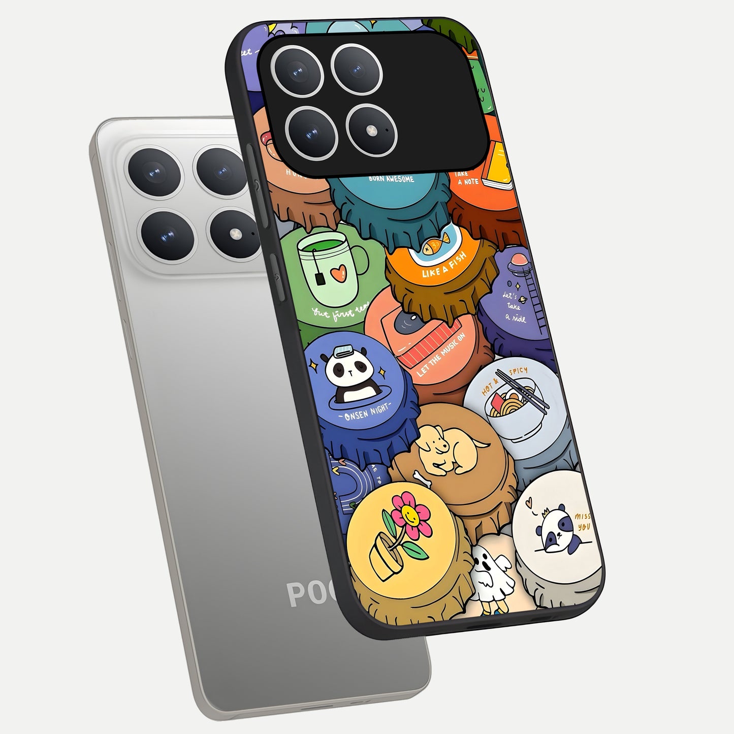  Coins Patterns phone case For Poco F8 Pro showing premium glass back cover with detailed artwork