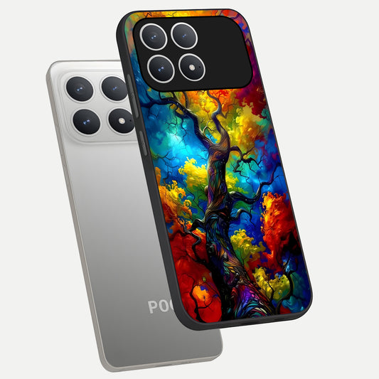  Colorful Soda Bottles phone case For Poco F8 Pro showing premium glass back cover with detailed artwork
