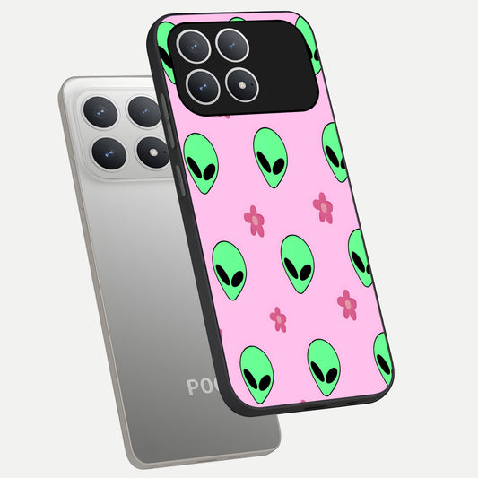 Cosmic Cute Crush phone case For Poco F8 Pro showing premium glass back cover with detailed artwork