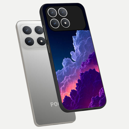  Dreamy Cloud Skies phone case For Poco F8 Pro showing premium glass back cover with detailed artwork