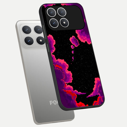  Galaxy Dream Frame phone case For Poco F8 Pro showing premium glass back cover with detailed artwork