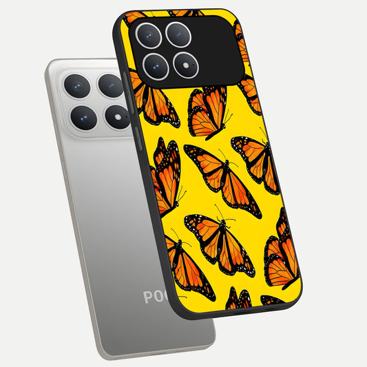  Golden Wing Flight phone case For Poco F8 Pro showing premium glass back cover with detailed artwork