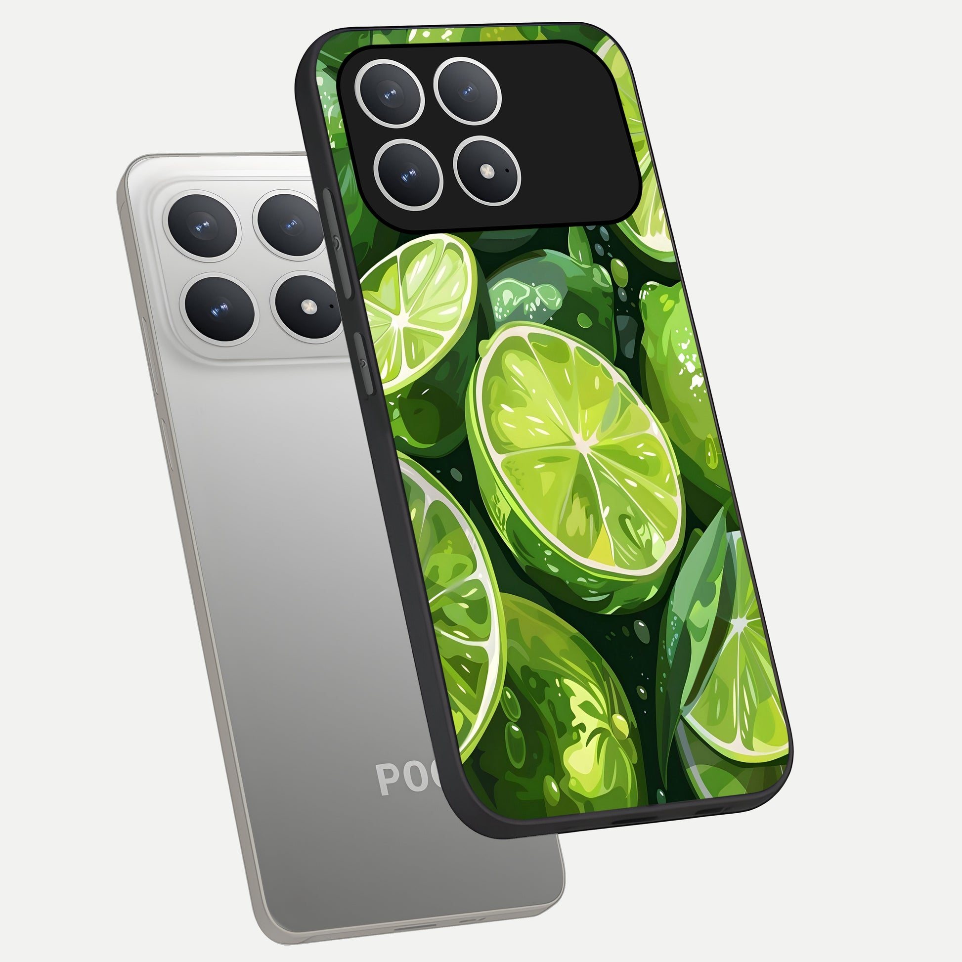  Green Kawasaki phone case For Poco F8 Pro showing premium glass back cover with detailed artwork