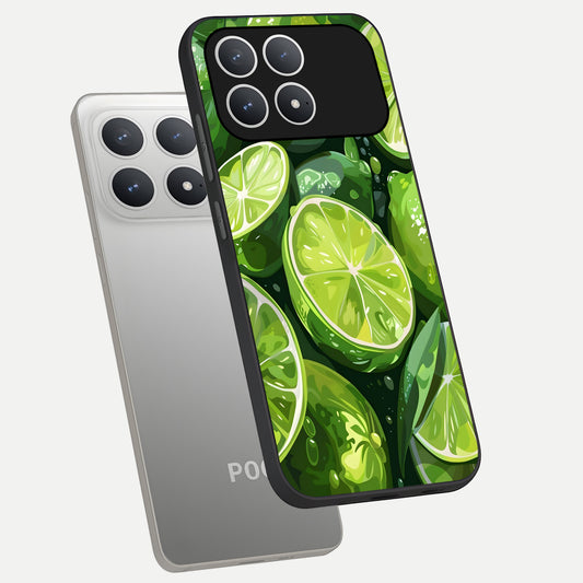  Green Kawasaki phone case For Poco F8 Pro showing premium glass back cover with detailed artwork