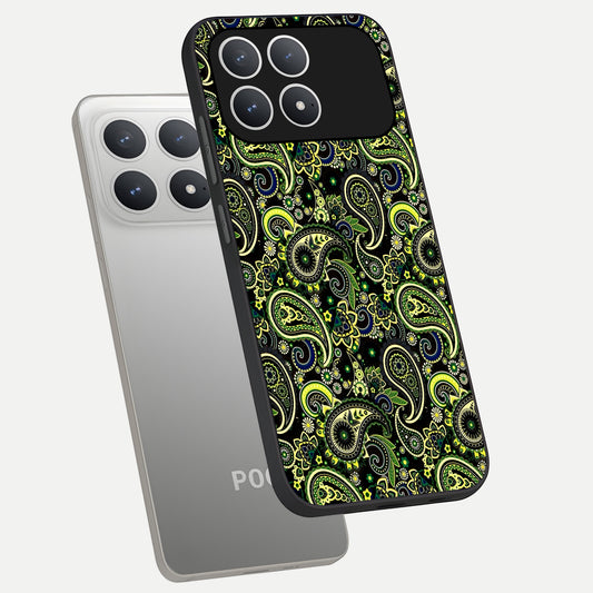  Green Lemon phone case For Poco F8 Pro showing premium glass back cover with detailed artwork